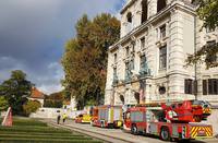 Jochen Becht beim Feueralarm im Bayerischen Nationalmuseum